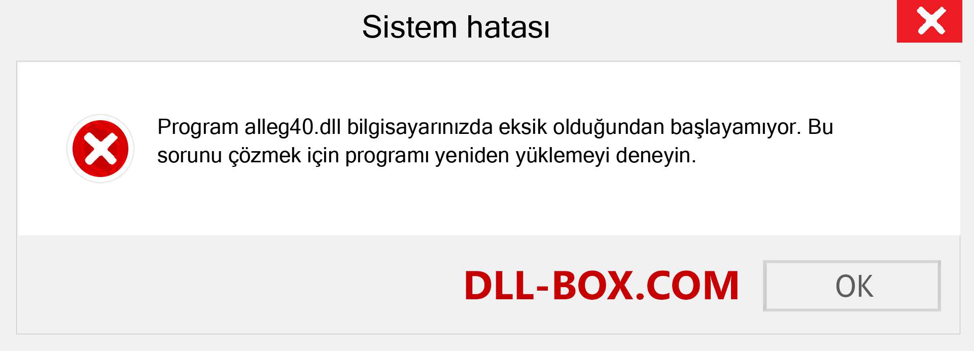 alleg40.dll dosyası eksik mi? Windows 7, 8, 10 için İndirin - Windows'ta alleg40 dll Eksik Hatasını Düzeltin, fotoğraflar, resimler